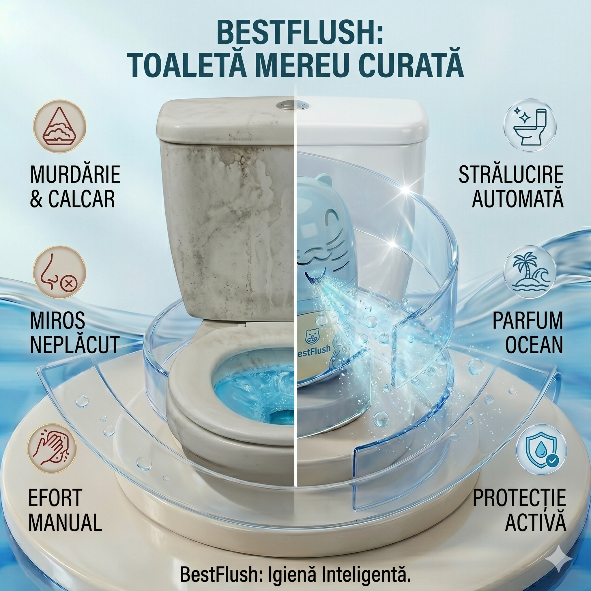 BestFlush: Ursulețul Inteligent pentru o Toaletă Mereu Curată și Parfumată