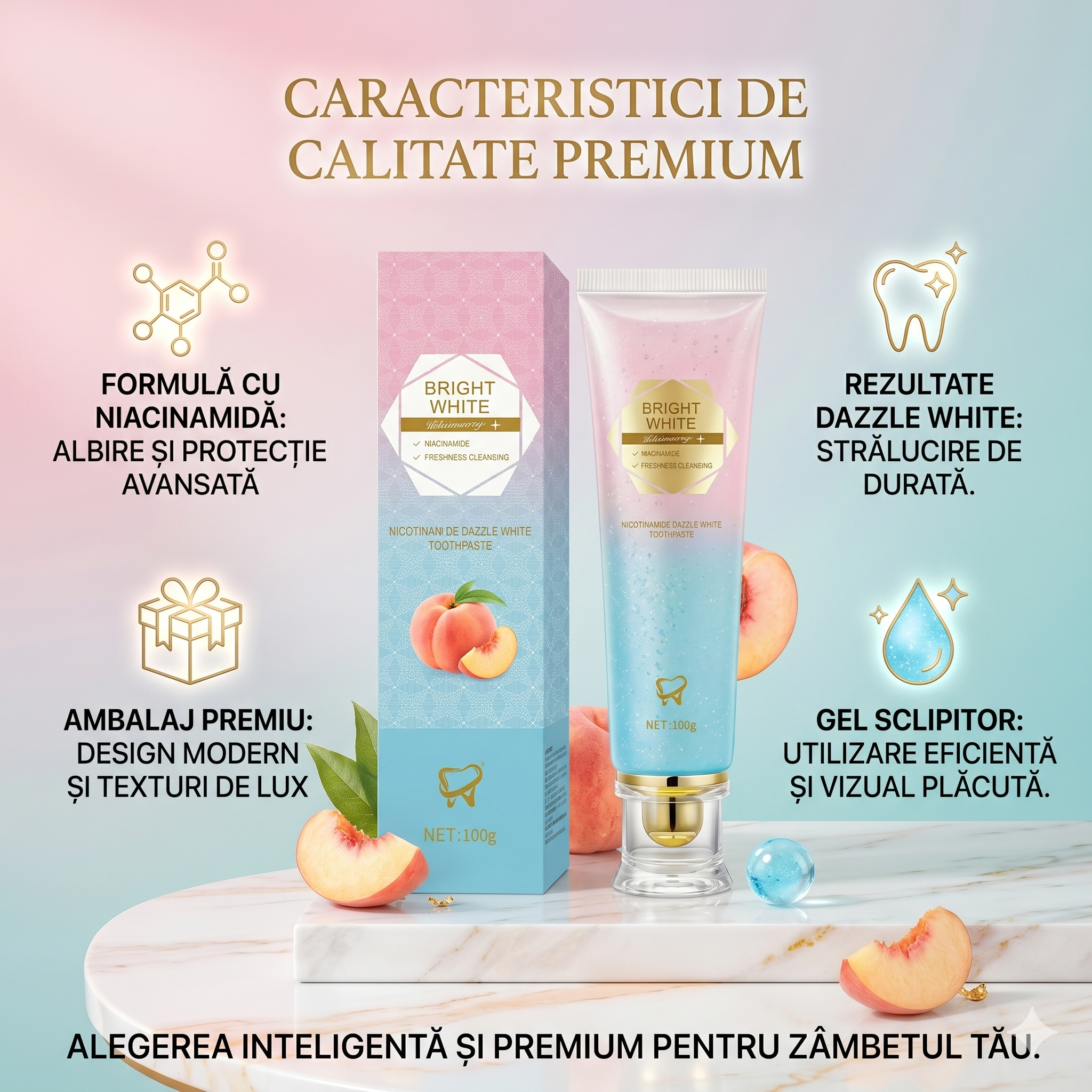 BestWhite - Puterea Nicotinamidei pentru un zâmbet impecabil.