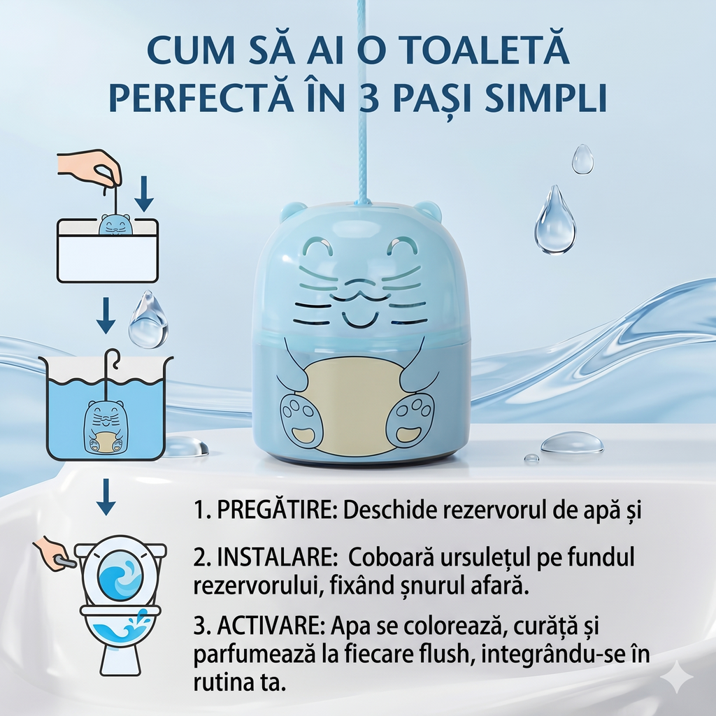 BestFlush: Ursulețul Inteligent pentru o Toaletă Mereu Curată și Parfumată