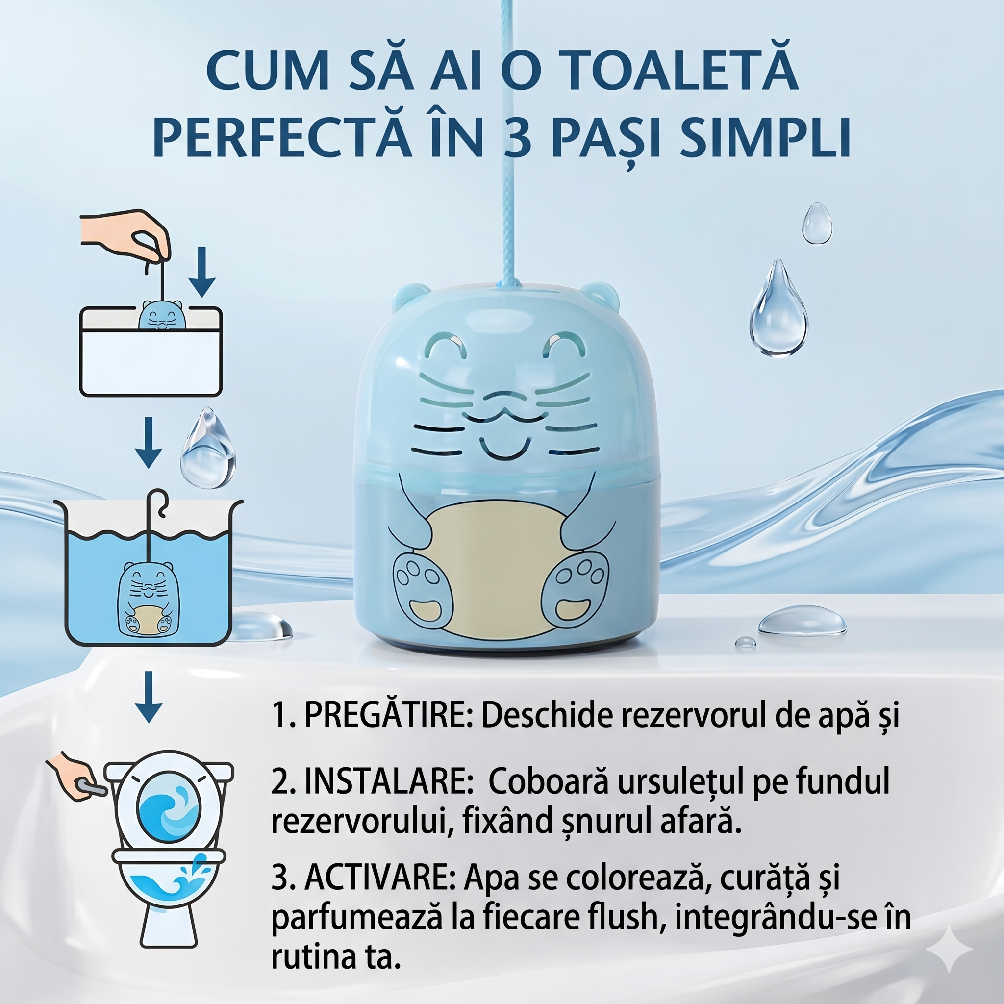 BestFlush: Ursulețul Inteligent pentru o Toaletă Mereu Curată și Parfumată