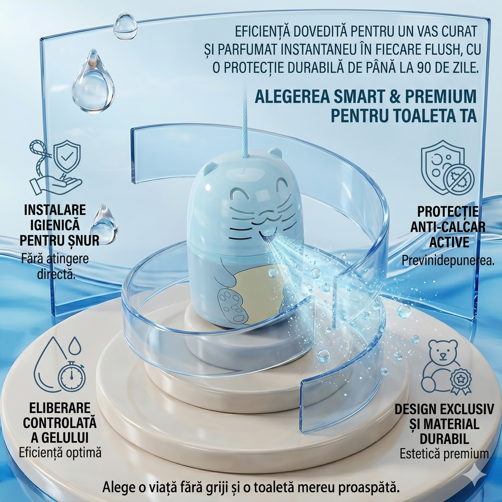BestFlush: Ursulețul Inteligent pentru o Toaletă Mereu Curată și Parfumată