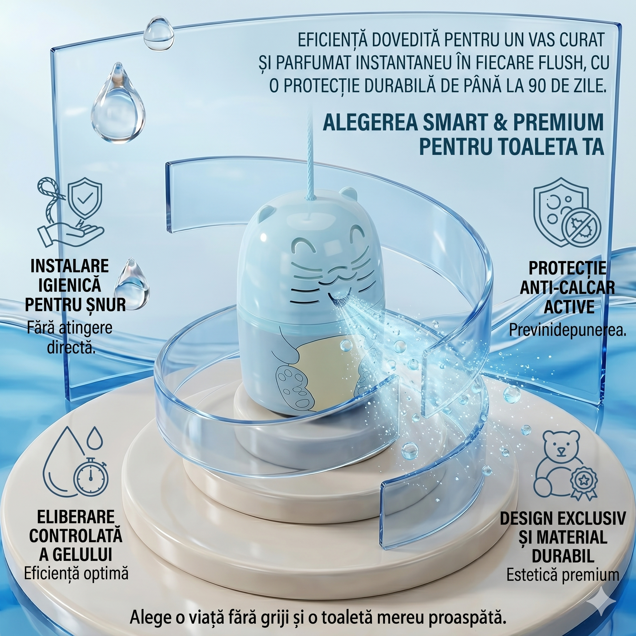 BestFlush: Ursulețul Inteligent pentru o Toaletă Mereu Curată și Parfumată