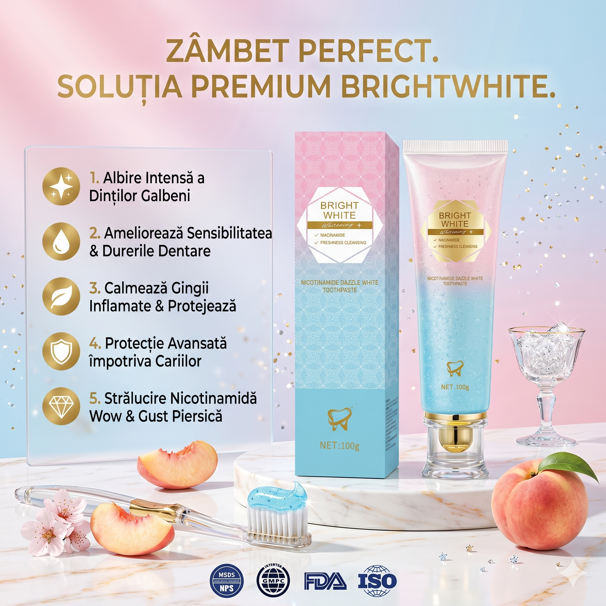 BestWhite - Puterea Nicotinamidei pentru un zâmbet impecabil.