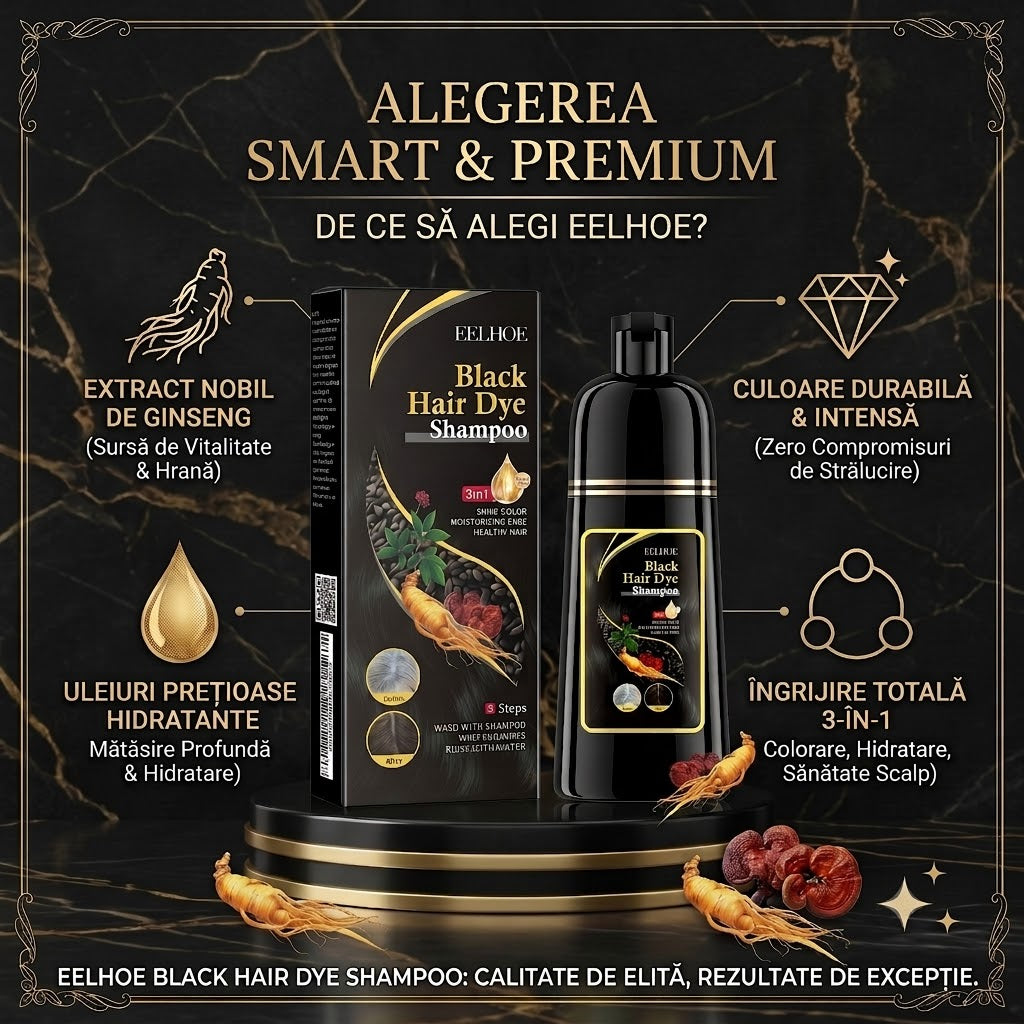 Șamponul ELHOE care acoperă instant firele albe
