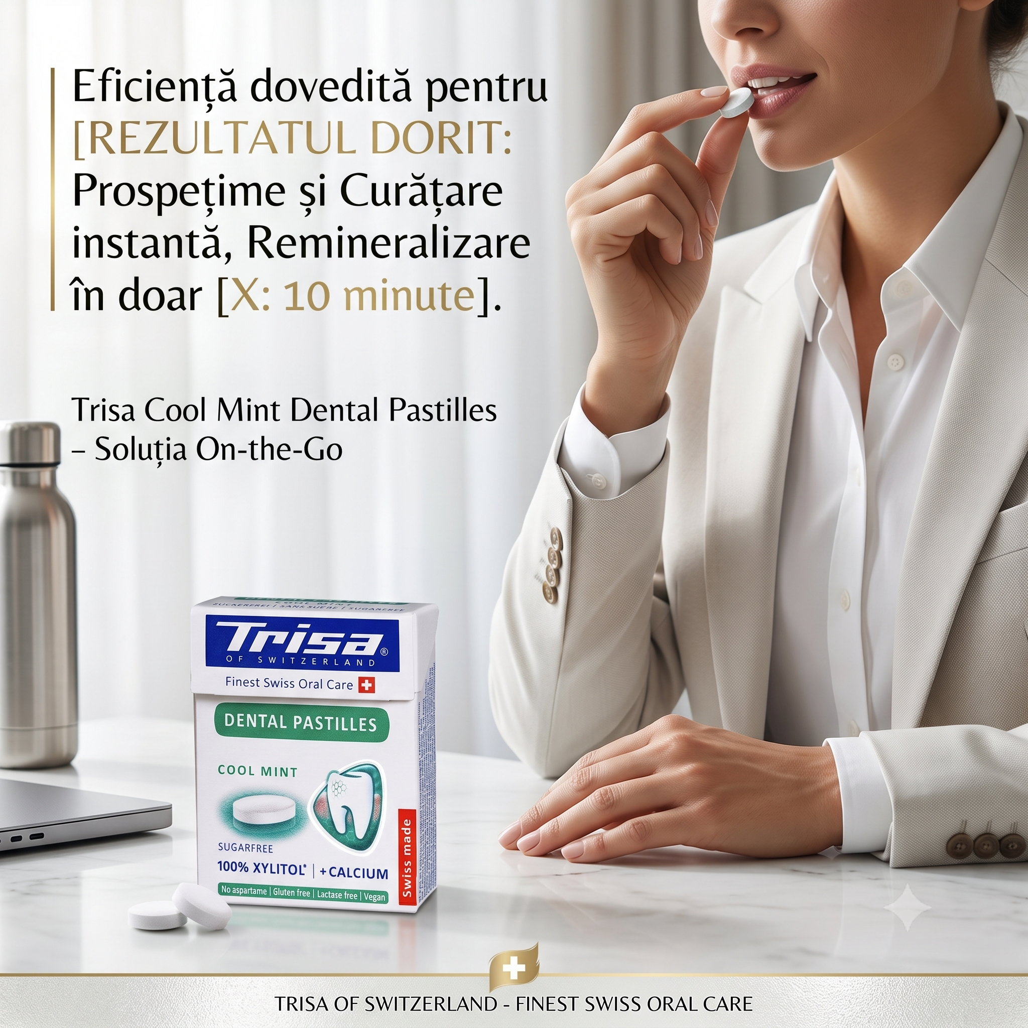 Pastilele Trisa - Descoperă protecția elvețiană cu Xylitol și Calciu!